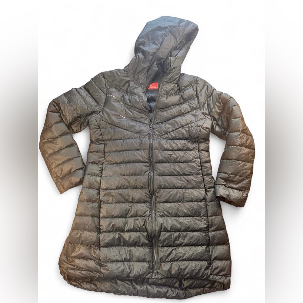 Nike Tech Women’s Aeroloft Down Fill Hooded Black Parka‎ Jacket Size Medium